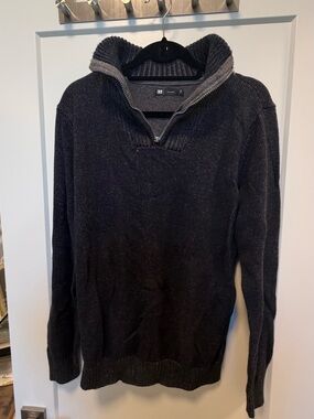 Men's Navy Le 31 Zip-Neck Sweater - Unbranded